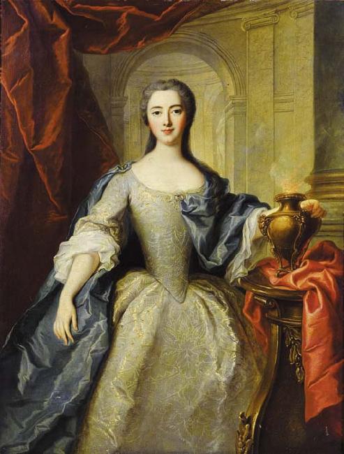Jean Marc Nattier Portrait of a Lady as a Vestal Virgin oil painting image